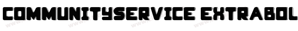 CommunityService ExtraBold字体转换